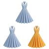 Vintage A Line Dress With Piping And Pockets For Spring Events