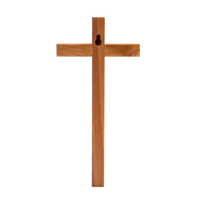 Wall Cross Home Decor Mysterious Simple Gift Durable Solid Rubber Wood Elegant Christian Style Craft Blessing Church