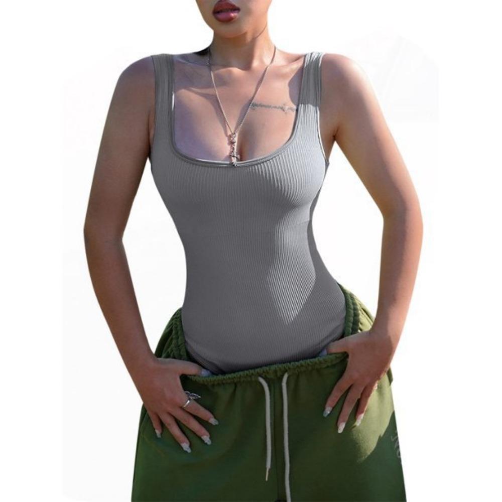 GMXIA Dámska móda Ležérne Jednofarebné Potlač Letné Jarné Bez rukávov U-výstrih Body