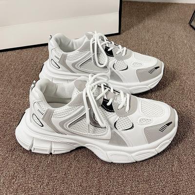Station Mesh Breathable Shoes Women's New Fashion Niche Platform Casual Sports Shoes