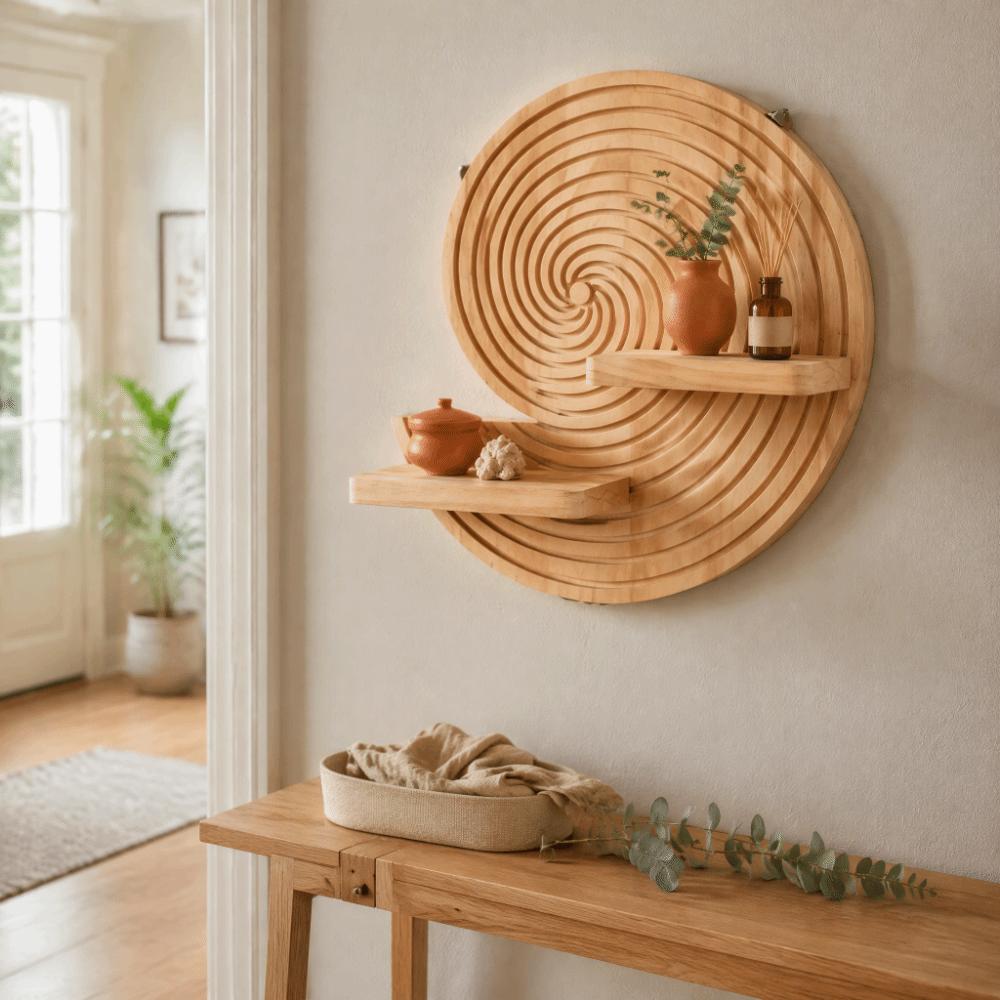 Irregularly Shaped Wall-Mounted Planter Shelf Natural Storage Rack Plant Decorative