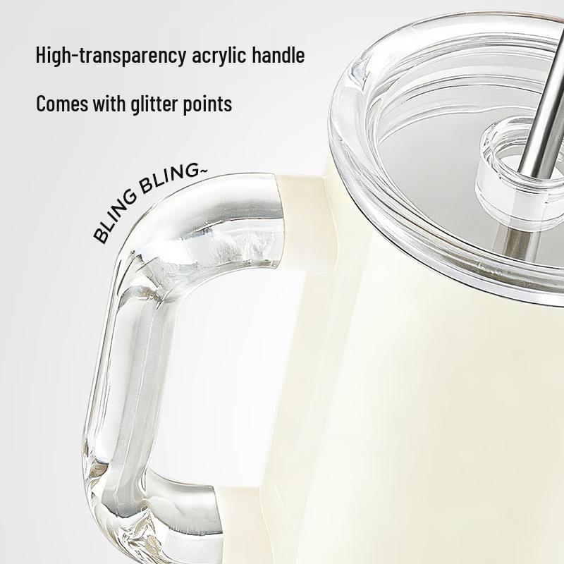 UKA Jumbo 316L Ceramic Lined Insulated Tumbler with Straw
