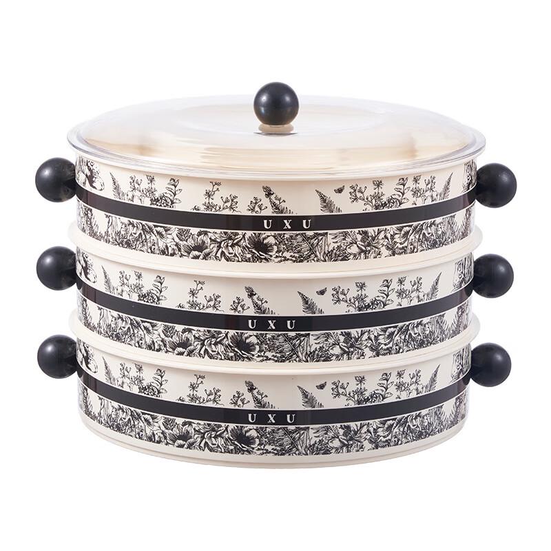 Three-Layer Compartmented Dry Fruit & Snack Plate