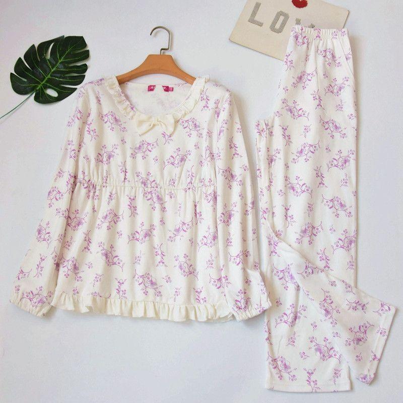 

Осенние Новые Женские Хлопковые Брюки с Бантом и Длинными Рукавами White 170