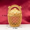 Elegant Hollowed Gold Ingot Ruyi Ornament - Perfect for Office Decor, Opening Ceremonies, Housewarming Gifts, and Collection Displays.