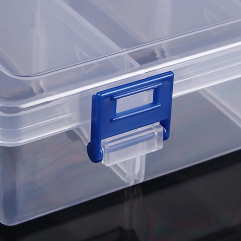 Transparente Kunststoff-Werkzeug-Organizer-Box Verstellbares Fach Sicheres Schloss Ergonomisch für Baumarkt-Zubehör