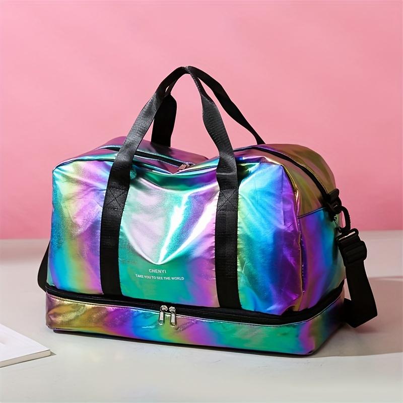 Large Capacity Multifunctional Casual Travel Duffel Bag, Lightweight Nylon Weekender Tote for Gym, Sports, Overnight Trips