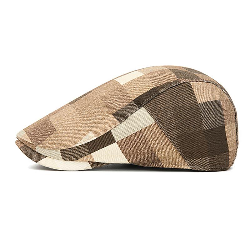 Plaid Beret Unisex Spring Summer British Forward Cap Sunshade Cap