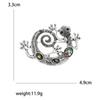 Vintage Personalized Lizard Gecko Brooch Pin, High-End Shell Animal Brooch Collar Pin Jewelry