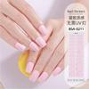 Gel Nail Strips Kit 22Pcs Solid Color Nail Stickers No UV Light Needed Easy Application for Home Travel Party Wedding