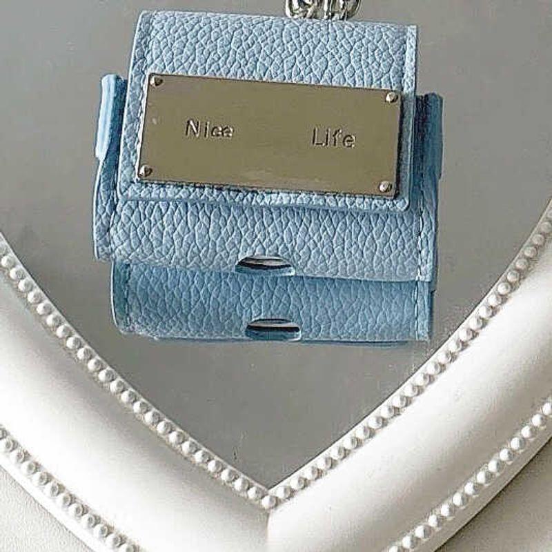 

Crossbody Airpodspro2 Earphone Bag Applicable to Apple 3 Generation New Arrival Airpods3 Pure Color Fancy Apple Airpods4 Drop-Resistant Earphone Case Apple Airpods Pro Blue single shell