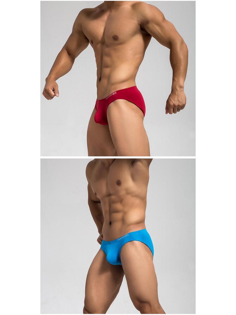 New Arrival: Men's Low-Waist Nylon Solid Color Ice Silk Briefs