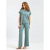 GMXIA Casual Women's Summer Solid-color Sleeveless Vest, Knitted Sweater, Wide-leg Pants, Large-sized Ice Silk Suit
