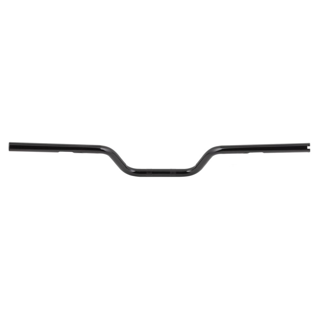 Kijima Motorcycle Parts Handlebar Fifty Bar 50mm Black Finish Front, 25.4mm, Steel, HD-04674