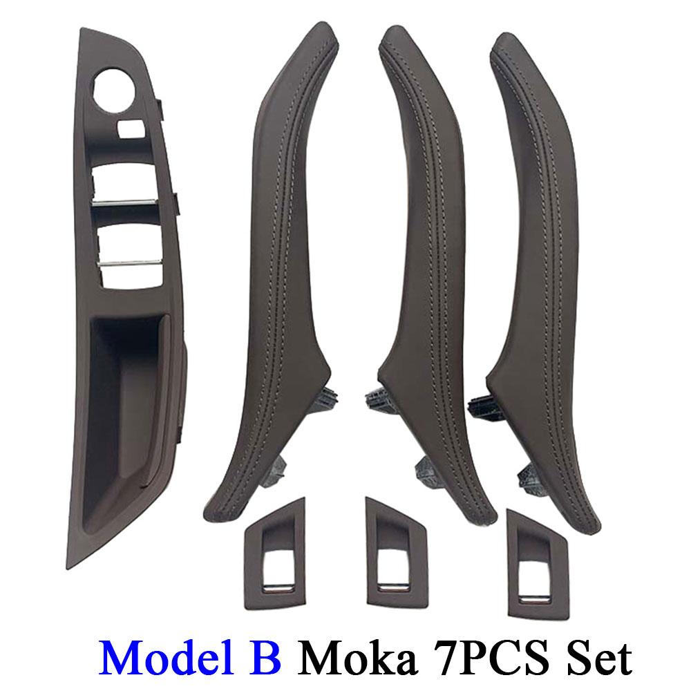 

Левая рука водителя, подлокотник для внутренней двери, панель, чехол, кожаный комплект с ручкой для BMW 5 серии F10 F11 F18 520 523 525 528 B Moka 7PCS
