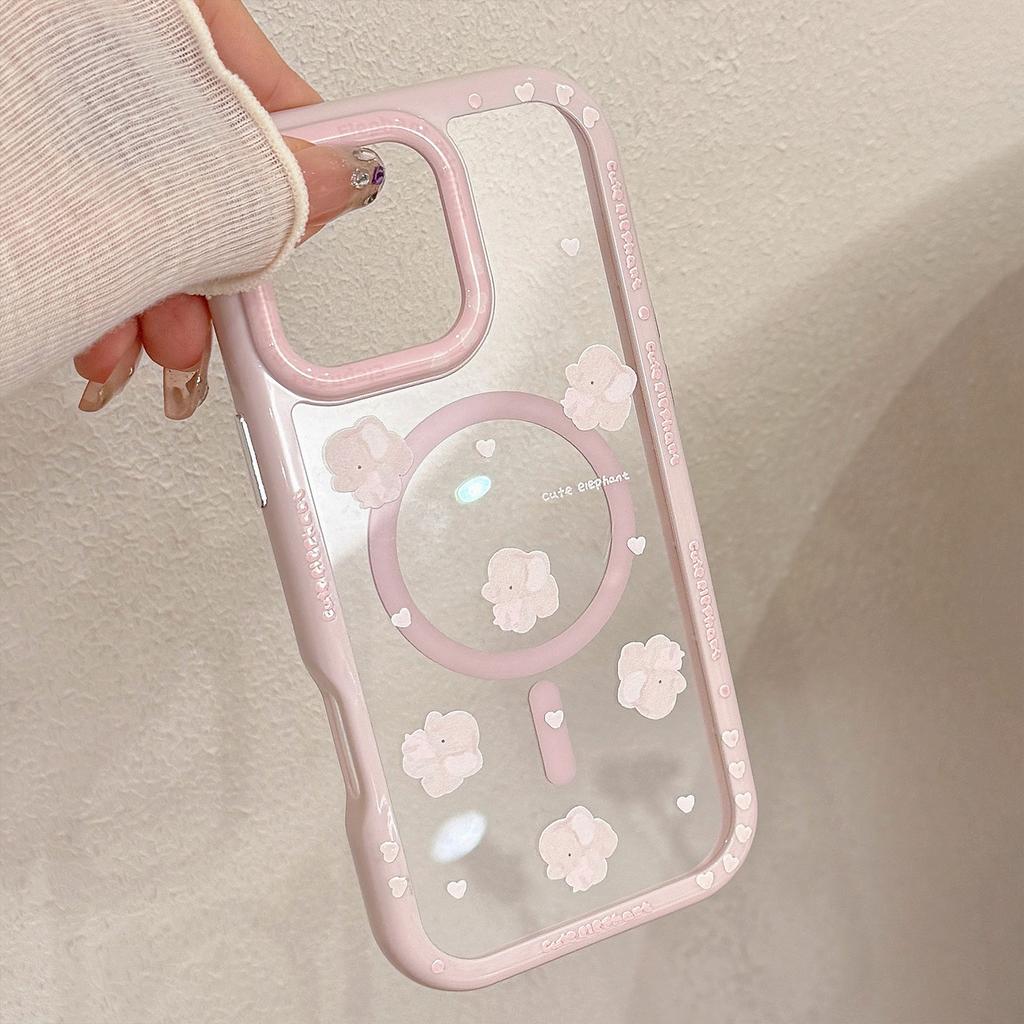 The Magnetic Cute Little Elephant Stand Is Suitable for IPhone16 and IPhone 15ProMax Phone Cases Made of 13 Acrylic