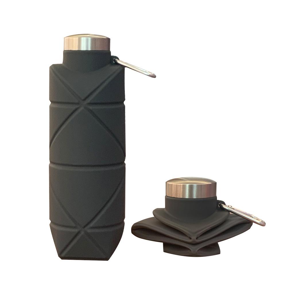 Outdoor Creative Edible Silicon Portable Water Bottle Sports Water Bottle Diamond Folding Bottle