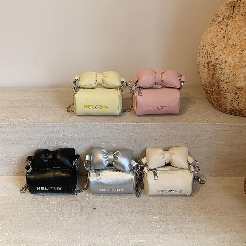 Mini small bag women's 2025 new Mori girl fashion bow foreign style versatile chain messenger small square bag