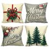 Heimdekoration Frohe Weihnachten & Tannenzapfenmuster Kissen Muster Kissenbezug Geeignet für Sofa Schlafzimmer Auto Kissenbezug