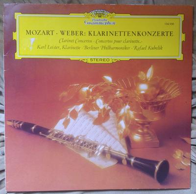 LP Record MOZART WEBER KARL LEISTER BERLIN  Mozart  Weber Clarinet Concertos 136550 DEUTSCHE GRAMMO Germany Classical Used