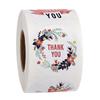 100-500pcs Thank You Round Sticker Scrapbook Envelope Seal Sticker Gift Flower Decoration Stationery Label Sticker