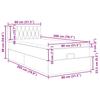 Ottoman Bed with Mattress Taupe 80x200 Cm Fabric