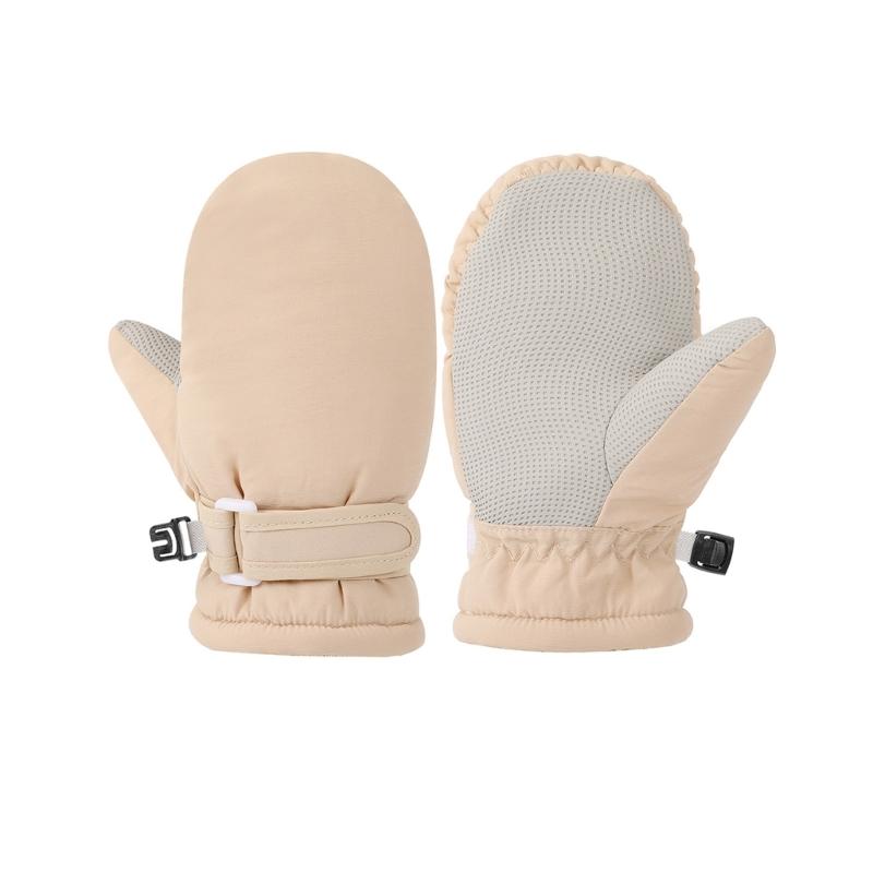 Mănuși Impermeabile pentru Vreme Rece Pentru Copil Mic Mănuși Fără Degete Rezistente la Zăpadă cu Căptușeală Moale de Pluș Caracteristică Utilizare în Aer Liber