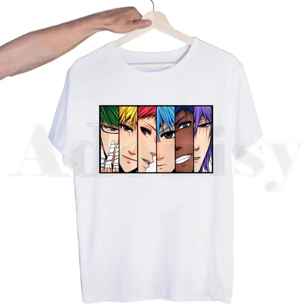Koszykówka Gorąca Japońska Kuroko No Basket Anime T-shirt dla Mężczyzn Krótki Rękaw Męskie Topy T-shirt dla Mężczyzn Biały T-shirt Damskie Koszulki