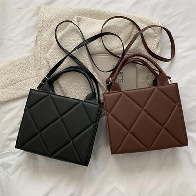 New Fashion Spring New Simple Ins Diamond Tote Bag Large Capacity Shoulder Messenger Bag Women's Bag
