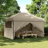 VidaXL Collapsible Pop-Up Party Tent 4 Side Walls Taupe, Tent, Awning Tent, Gazebo Awning, Tent 4004978