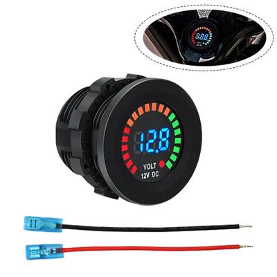 עמיד למים 12V LED רכב ואן סירת ימית מד מתח מד מתח מד סוללה
