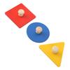 Multiple Shape Puzzle 3 Colors Wooden Lightweight Educational Puzzle Geometry Toy Baby Toy