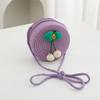 1Pc New bag cute ins messenger bag summer children's diagonal straddle bag change bag flower mini straw bag shoulder