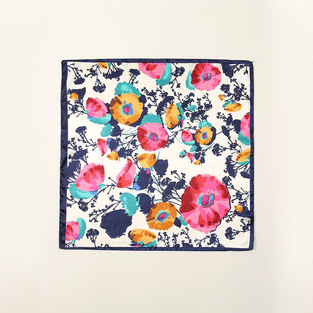60*60Cm Luxury  Square Scarf Fashion Beach Women Head Silk Wrap Spring Summer Shawl Ladies Foulard Bandanna Muffler Hijab