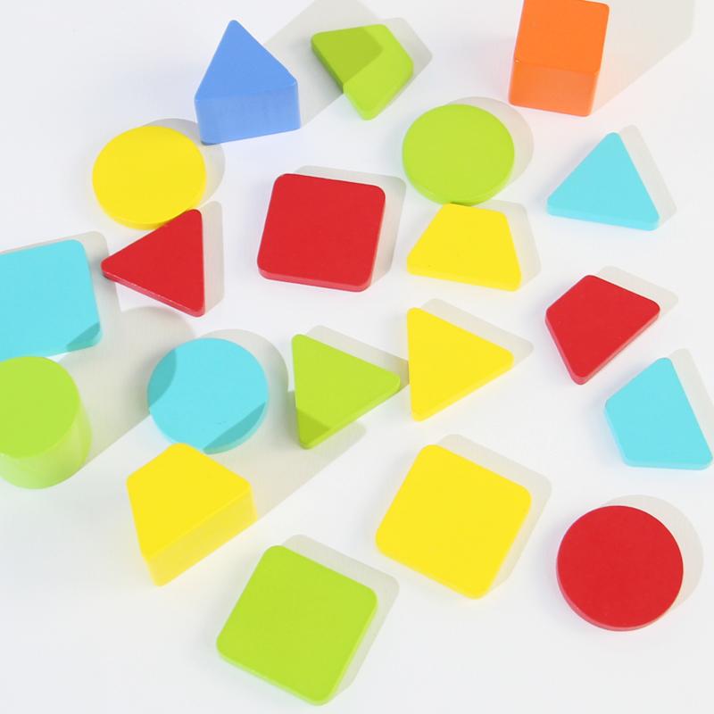 Montessori Color Shape Sorting Box Wooden Toys Color Shape Cognition Preschool Early Learning Educational Toys Gifts for Kids