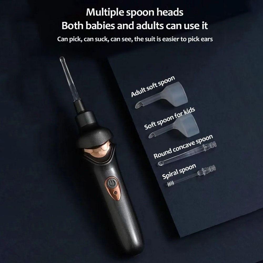 USB Rechargeable Electric Ear Pick Soft Ear Spoon Head Ear Cleaner Remover  Personal Care Tools