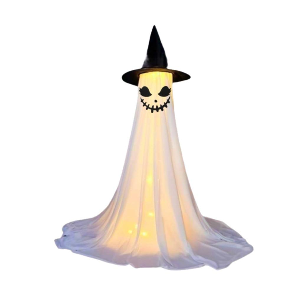 With Witch Hat Halloween Yard Ghost Ornaments Luminous LED Glow Specter Ornament  Outdoor Garden