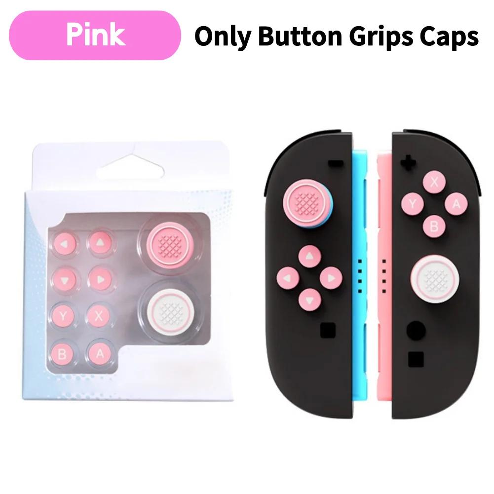 Silicone Soft D-pad Cross Button ABXY Key Sticker Skin Case For Nintendo Switch 2 Joy-Con Thumb Stick Grip Cap Cover For NS 2