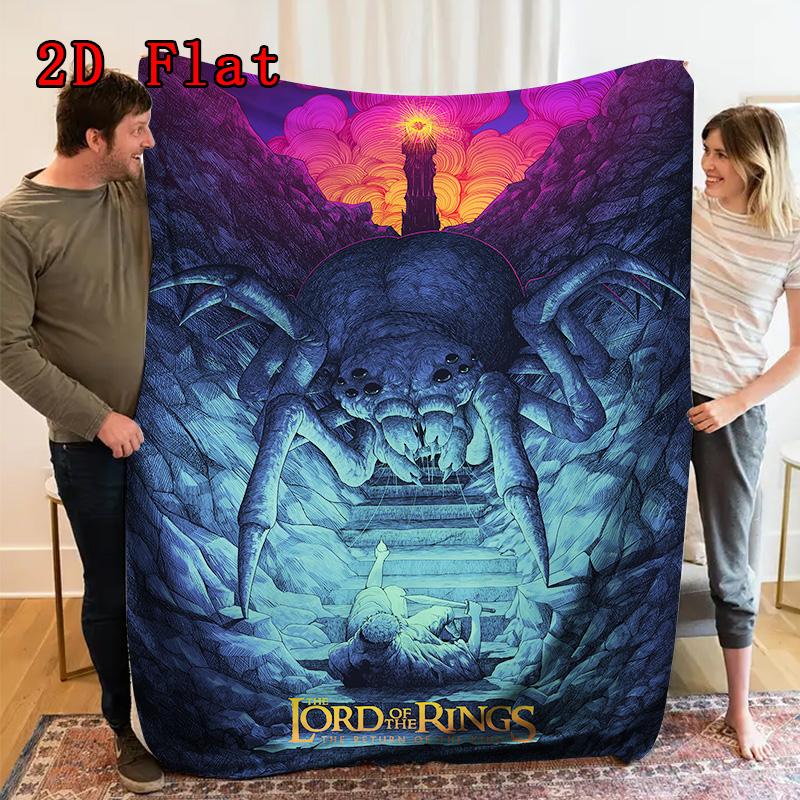 Giant Spider and the Hobbit 2D Flat Pattern Flannel Blanket High quality All Seasons Warmth and Comfort Perfect for Christmas Gifts.MMT0918626