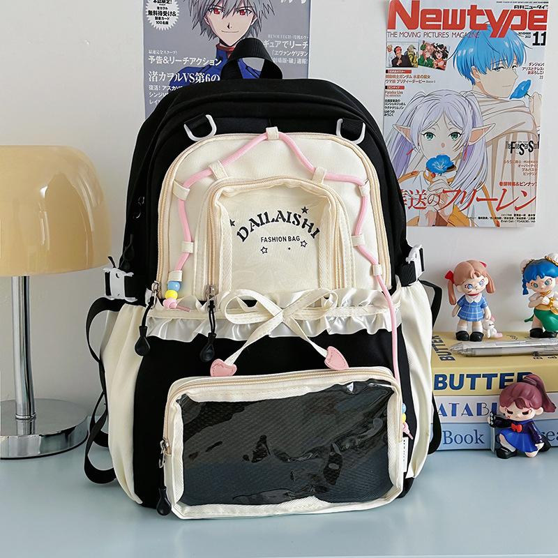 New High-value, Fresh and Sweet Candy-colored Backpack, Lightweight and Large-capacity Backpack for Junior High School Students
