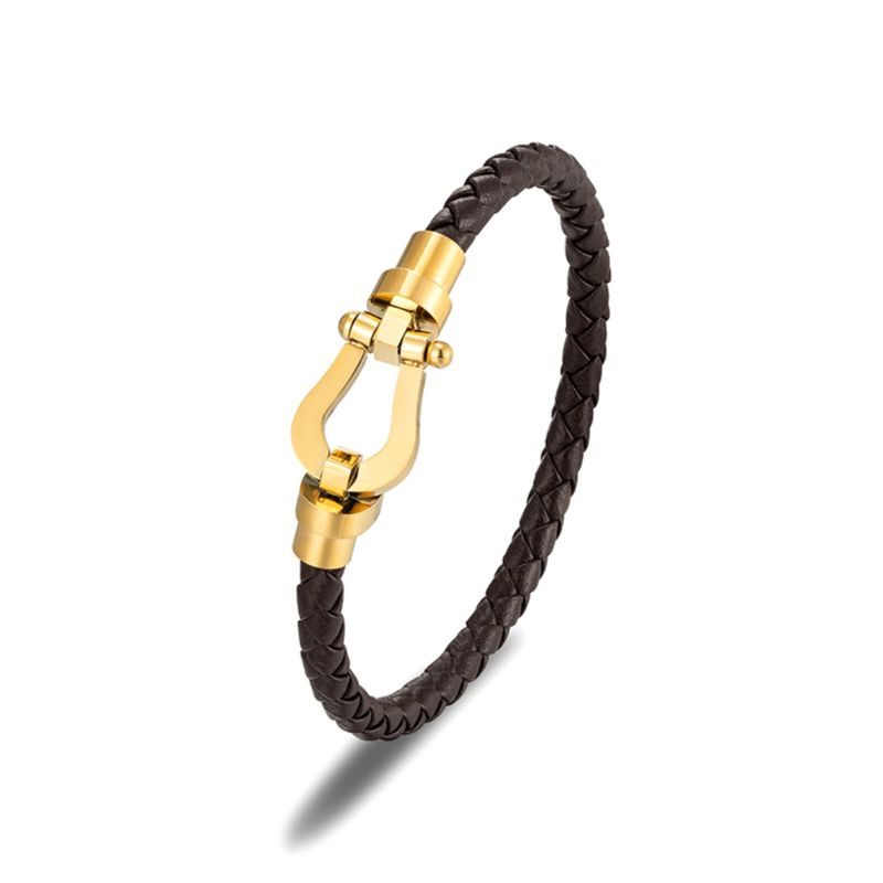 Fashion Woven Vachette Clasp Titanium Steel Bracelets for Men and Women/Couple