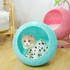 Rattan Cat Villa: Washable, Year-Round Cat House & Dog Bed