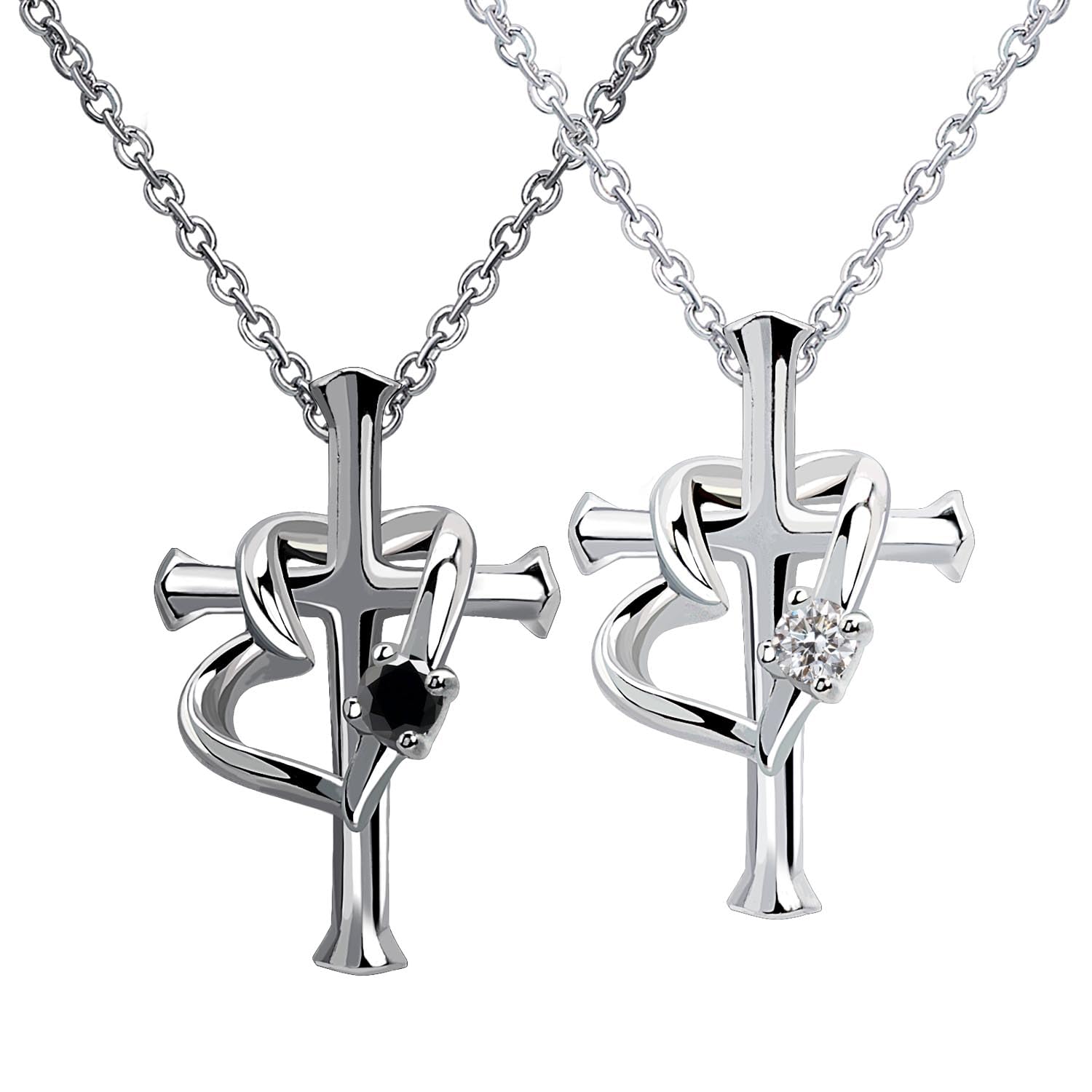Lovers Cross Pair Necklace [Lara Christie] [PAIR Label] cp5805-p