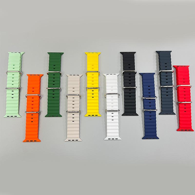 Silicone Ocean Band for Apple Watch Series 8/9/10 Ultra