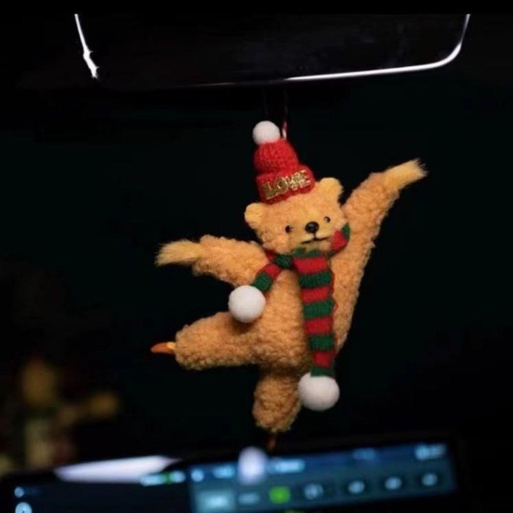 Cute Cartoon Ballet Boston Bear Pendants Soft Stuffed Animal Bear Keyrings  Bear Keyrings Dancing Bear Decoration Bag Charm