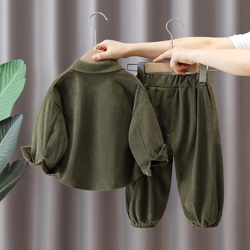 Spring And Autumn 0-4 Year Old Cartoon Three-dimensional Rabbit Corduroy Set