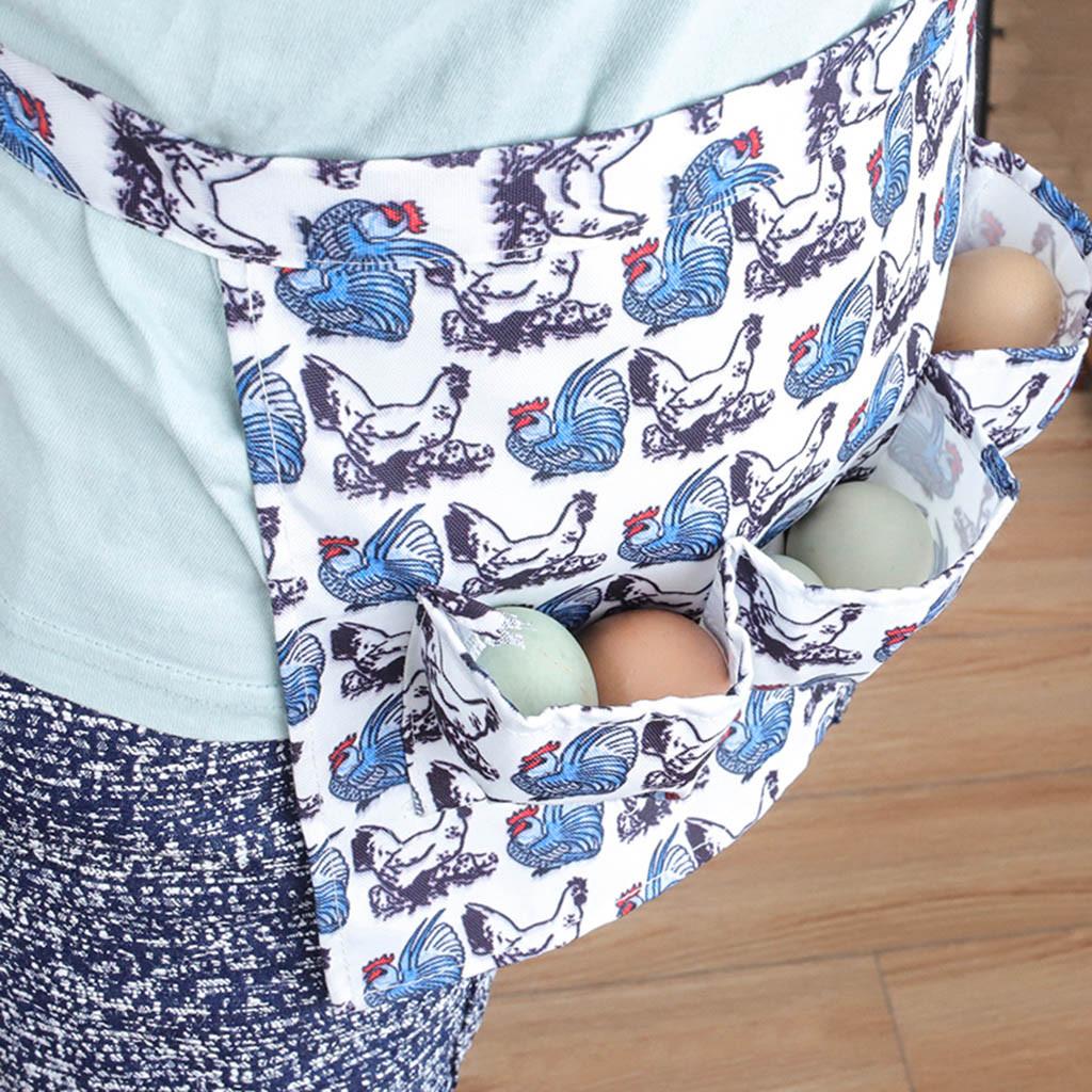 Eggs Collecting Gathering Holding Apron for Housewife Kitchen Home Workwear