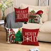 Christmas Pillow Red Combination Gnome Happy Decorative Pillow Home Sofa Pillow Bedside Cushion