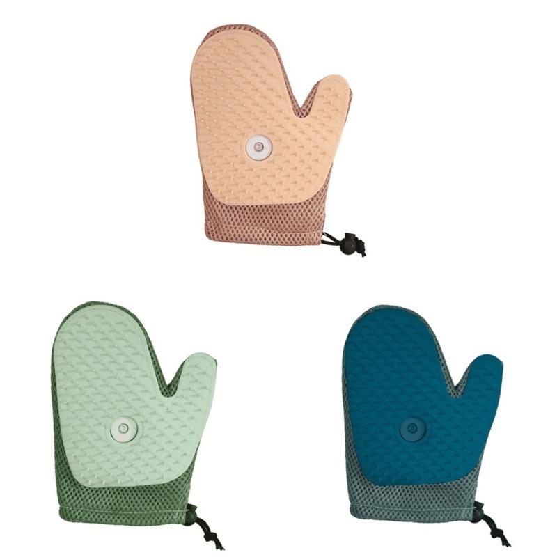 Ausbürsten-Handschuh für Haustiere mit Sprühfunktion Reduziert Statische Elektrizität Weiche Massage Sicheres Katzenhaarentfernungs-Werkzeug
