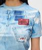 ADSB ANDERSSON BELL (Essential) Daniel Denim Print T-Shirt Atb1133W(Denim Blue)